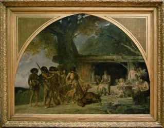 Die Steinzeit, Rückkehr von der Bärenjagd, 1882